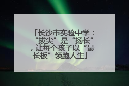 长沙市实验中学：“拔尖”是“扬长”，让每个孩子以“最长板”领跑人生