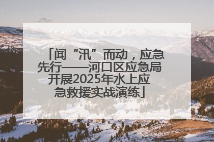 闻“汛”而动，应急先行——河口区应急局开展2025年水上应急救援实战演练