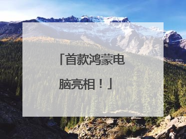 首款鸿蒙电脑亮相！