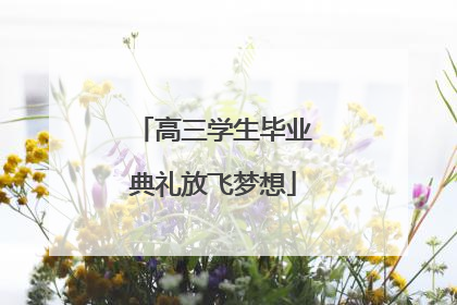 高三学生毕业典礼放飞梦想