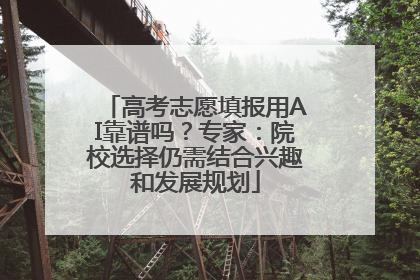 高考志愿填报用AI靠谱吗？专家：院校选择仍需结合兴趣和发展规划