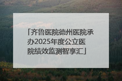 齐鲁医院德州医院承办2025年度公立医院绩效监测智享汇