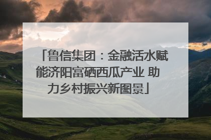 鲁信集团：金融活水赋能济阳富硒西瓜产业 助力乡村振兴新图景