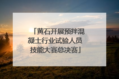 黄石开展预拌混凝土行业试验人员技能大赛总决赛