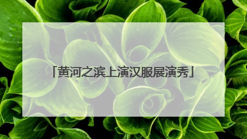 黄河之滨上演汉服展演秀
