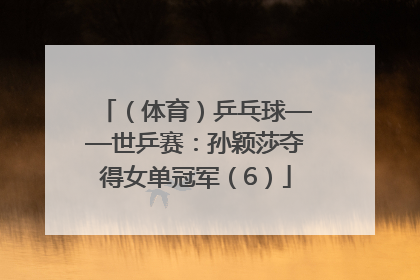 （体育）乒乓球——世乒赛：孙颖莎夺得女单冠军（6）