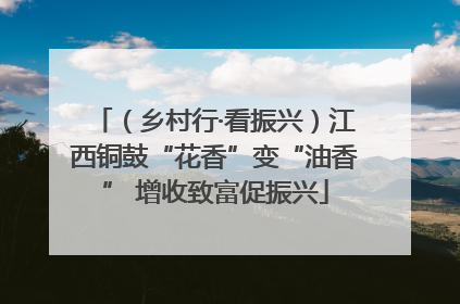 （乡村行·看振兴）江西铜鼓“花香”变“油香” 增收致富促振兴
