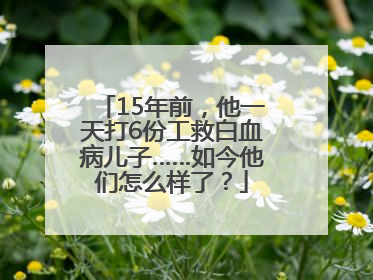 15年前，他一天打6份工救白血病儿子……如今他们怎么样了？