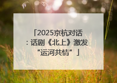 2025京杭对话：话剧《北上》激发“运河共情”
