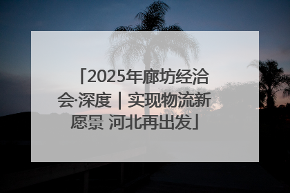 2025年廊坊经洽会·深度｜实现物流新愿景 河北再出发