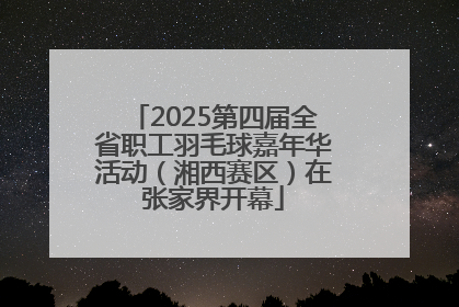 2025第四届全省职工羽毛球嘉年华活动（湘西赛区）在张家界开幕