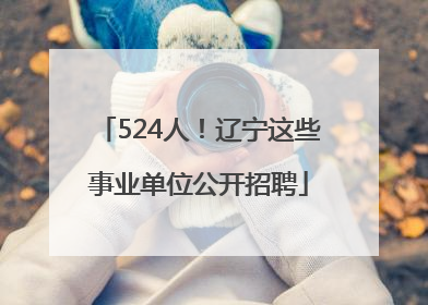 524人！辽宁这些事业单位公开招聘