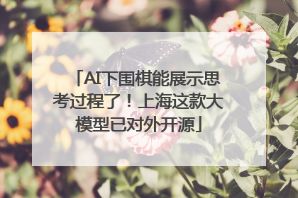 AI下围棋能展示思考过程了！上海这款大模型已对外开源