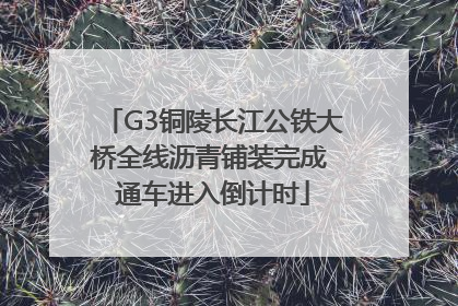 G3铜陵长江公铁大桥全线沥青铺装完成 通车进入倒计时